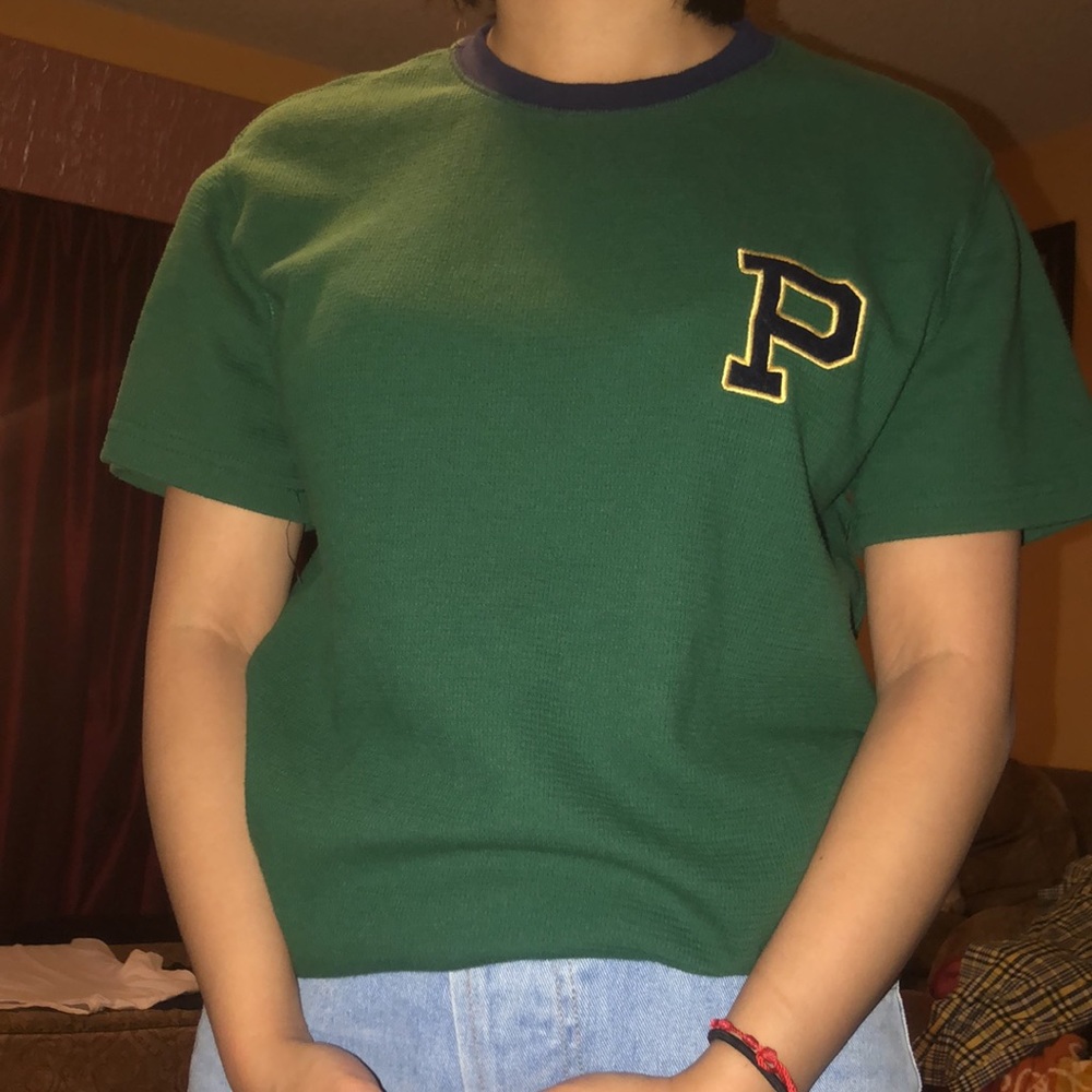 Green polo vintage t-shirt - Picture 5 of 8